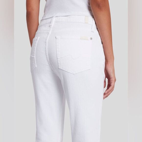 7 FOR ALL MANKIND Broken Twill Josefina Boyfriend Jeans in White - Picture 16 of 16